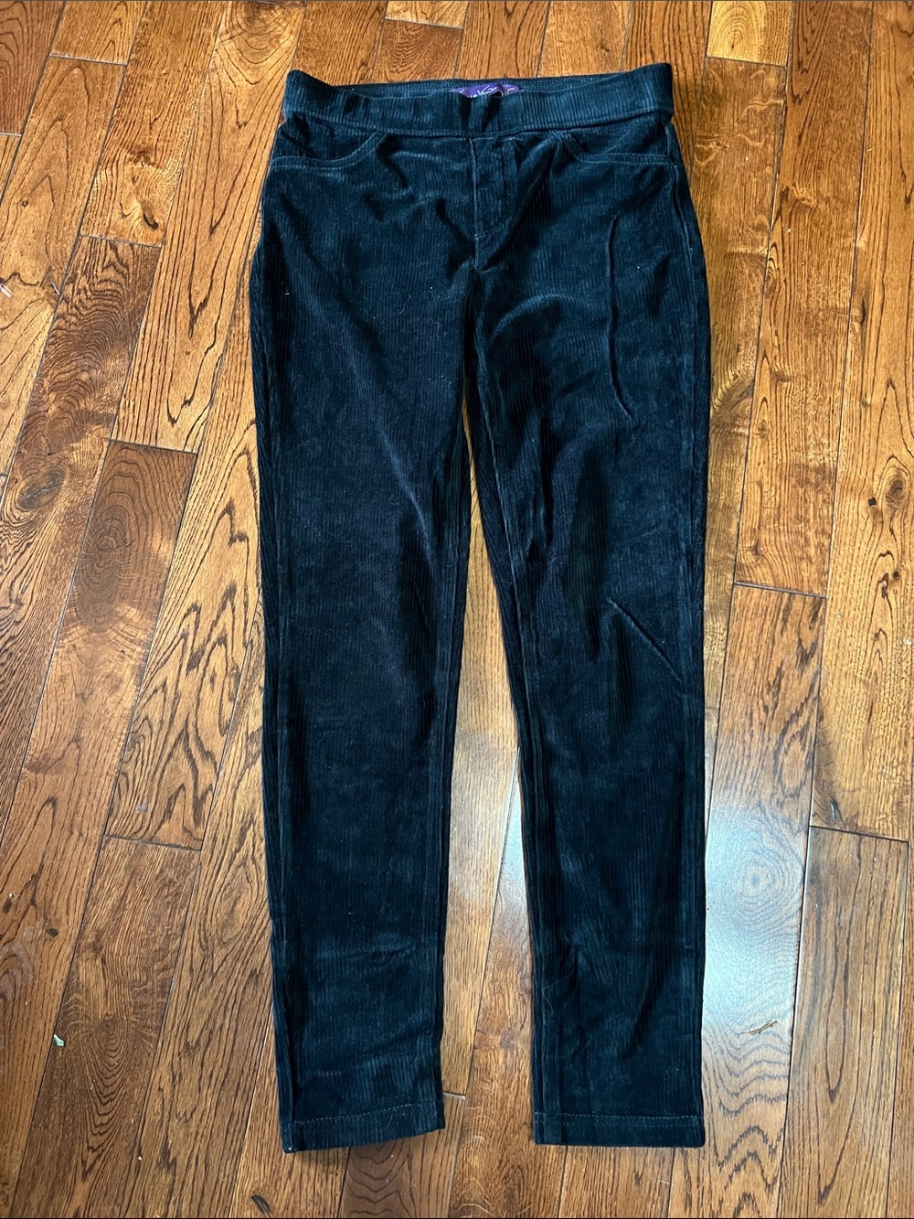 Gloria Vanderbilt Black Corduroy Waistband Pants